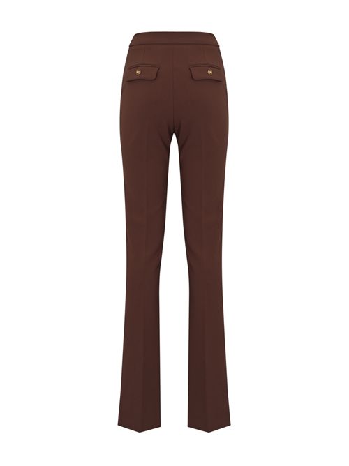 Pantaloni in crepe con catena gioiello Merlot Elisabetta Franchi | PA14157E2EA4